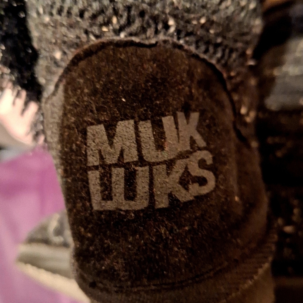 Muk Luks black knit boots Sz 6 - Picture 5 of 6